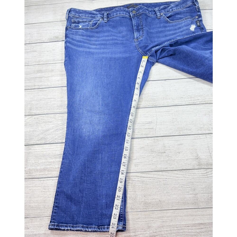 Silver Jeans Co Women’s Elyse Capri Jeans Medium Wash Plus Size 22 - Picture 3 of 9